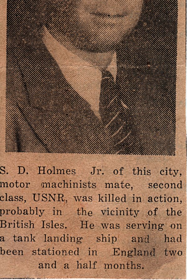 News Article on Samuel D. Holmes