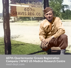 Image link to the 607th Quartermaster Graves Registration Company
Unit History. Click here to visit webpage.