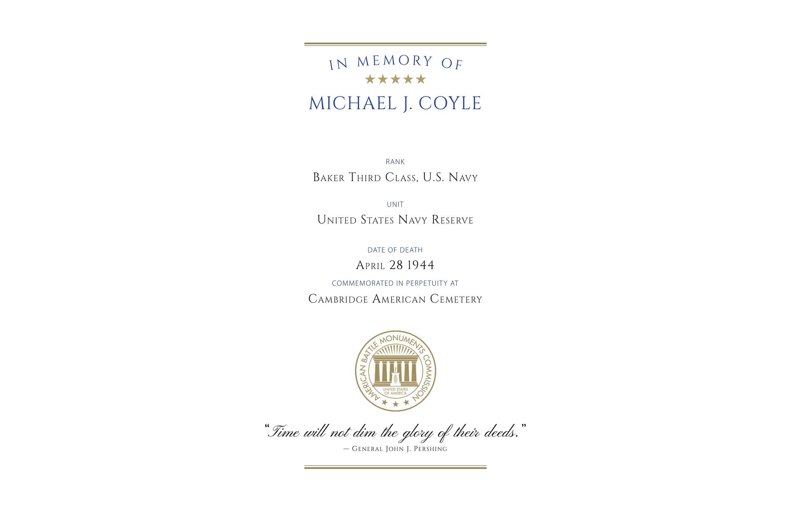 Michael J. Coyle's ABMC Certificate.