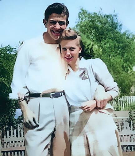 Louis Archer Bolton with his young bride, Wilma.