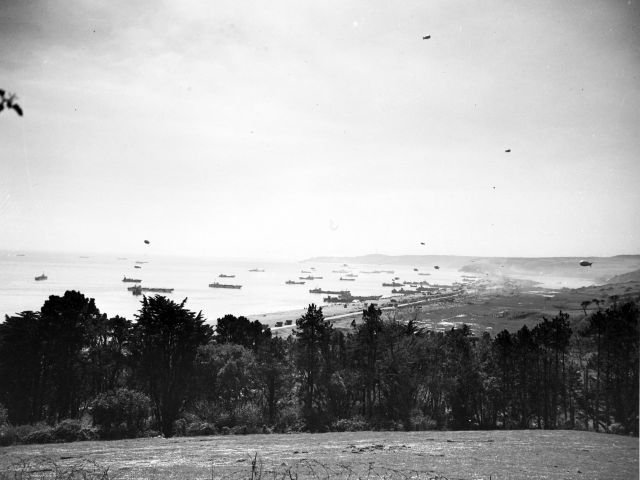 Slapton Sands invasion rehearsals, 1943-1944.